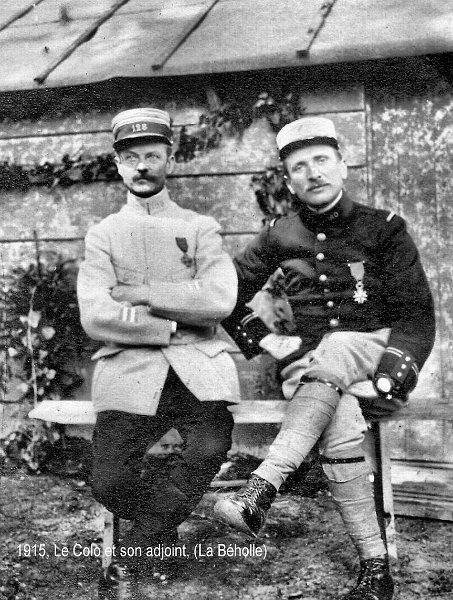officiers du 128e RI 2.jpg - 47 : Le colonel et son adjoint à La Béholle