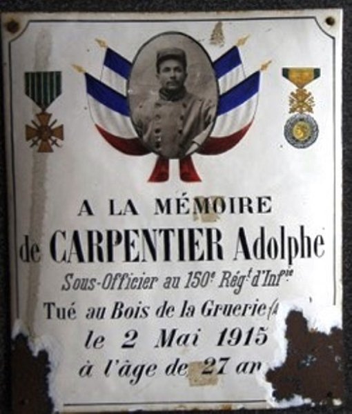 150eRI CARPENTIER1.jpg - CARPENTIER Adolphe Laurent - Sergent au 150e régiment d'infanterie - Merci à  "  famillederaeve-arobase-hotmail.fr  "