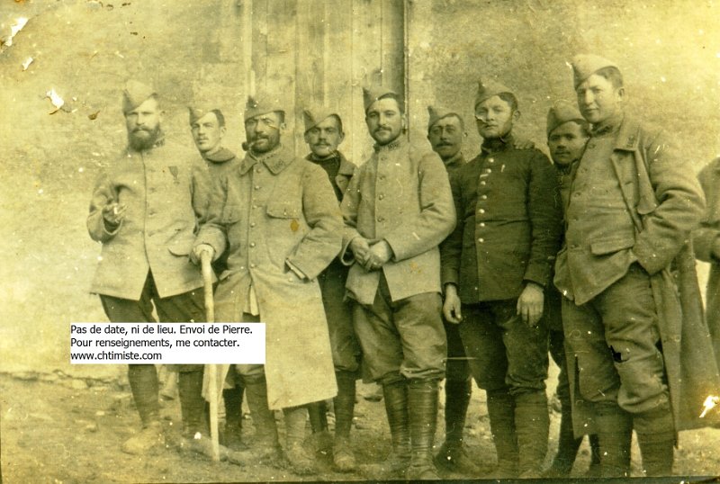 regiment166 14.jpg - Photo N° 14 : Sous-officiers de la 6e compagnie du 166e régiment d'infanterie. 14/18.
