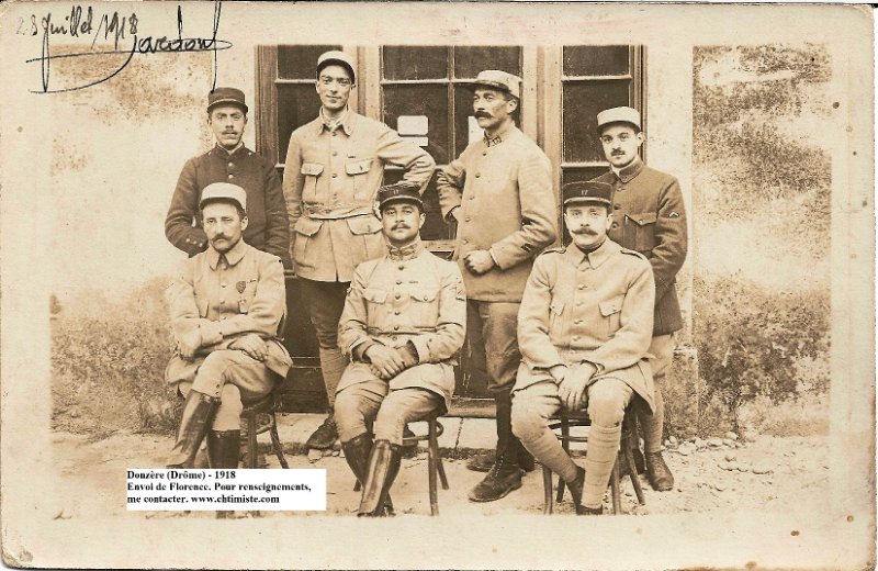 regiment17 19a.jpg - Photo N° 19 recto : Donzère (Drôme), commune faisant partie du camp d'instruction de Valréas - 1918