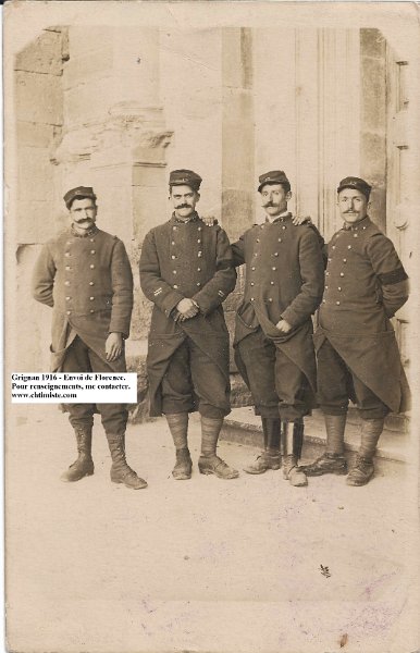 regiment17 20a.jpg - Photo N° 20 recto : Grignan (Drôme), commune faisant partie du camp d'instruction de Valréas - Carte datée du 4 février 1916 - envoyée à Joseph VILLIARD du 37e régiment d'infanterie territorialeà Auxerre (89) - 29e compagnie.