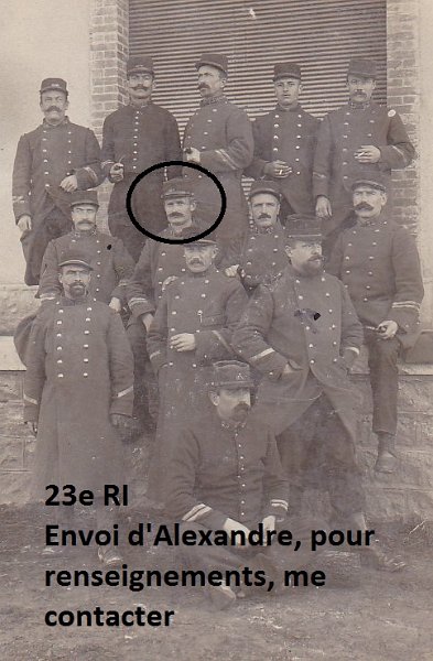 regiment23 23.jpg - Photo N° 23 : Envoi d' Alexandre : Mon arrière grand-père ,CATHERIN Joseph (1881-1963)