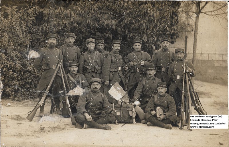 regiment30 16a.jpg - Photo N° 16 recto :  Taulignan (26), commune faisant partie du camp d'instruction de Valréas.