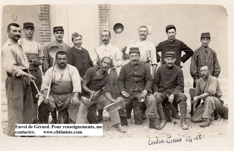 regiment35 11.jpg - Photo N° 11 : 6 août 1916, Louis LANCIN et les cuistots du 35e RI.