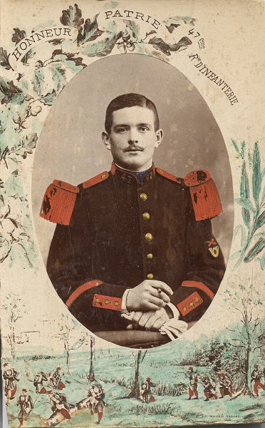 Le Faucheur1.jpg - Jean-Baptiste LE FAUCHEUR, né le 05 11 1891 à St Denis, "tué à l'ennemi" le 22 05 1917 à Nauroy (51) alors qu'il était sergent à la 1ère compagnie de mitrailleuses du 47ème régiment d'infanterie.  Merci à Yvon