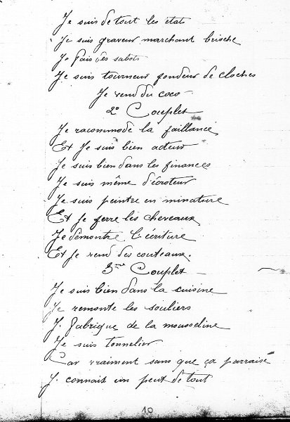 10.jpg - Cahier de chansons et de poèmes de Jean Marie DUCLOS du 68e régiment d’infanterie. Les lire ici :    http://www.chtimiste.com/carnets/Duclos/Duclos.htm