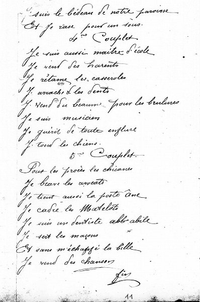 11.jpg - Cahier de chansons et de poèmes de Jean Marie DUCLOS du 68e régiment d’infanterie. Les lire ici :    http://www.chtimiste.com/carnets/Duclos/Duclos.htm