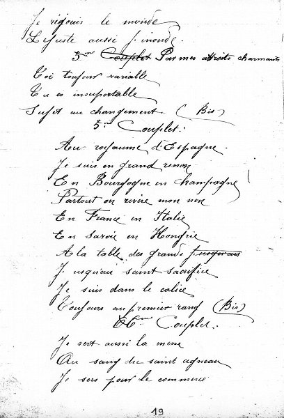 19.jpg - Cahier de chansons et de poèmes de Jean Marie DUCLOS du 68e régiment d’infanterie. Les lire ici :    http://www.chtimiste.com/carnets/Duclos/Duclos.htm
