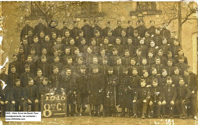 regiment70 1.jpg - Photo n° 1 - Vitré - 1910 - 8ème compagnie du 70ème régiment d'infanterie.