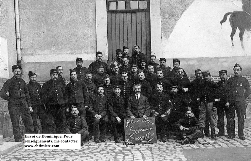 regimentartillerielourde3 4.jpg - Photo n° 4 : Atelier de sellerie du 3e régiment d'artillerie lourde - Campagne 1914/15 - Joigny - Yonne
