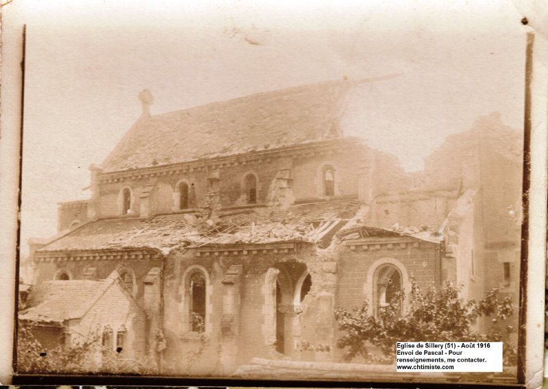 12a.jpg - 12 : Eglise de Sillery (51) - Août 1916 - 32e régiment d'artillerie de campagne.