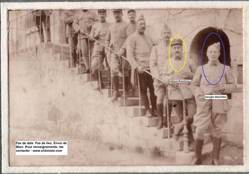 regimentartillerie37 15.jpg - Photo N° 15 : Georges MAUCHIEN du 37ème régiment d'artillerie de campagne - On retrouve sur la photo l'adjudant Guillaume BRANCHEREAU de la photo n° 8