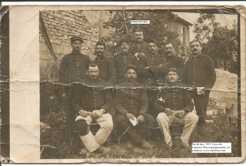 regimentartillerie3 10.jpg - Photo N° 10 :  Clément MAUREL - Au verso est écrit : "Bonne santé, Clément MAUREL 1915" et selon son livret militaire il était à l'époque incorporé au 3e RAC