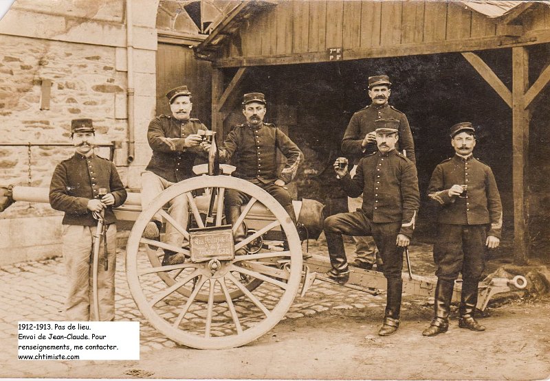 regimentartillerie7 3.jpg - Photo N° 3 : Les poilus de la 9e compagnie du 7e - Année 1912-13.