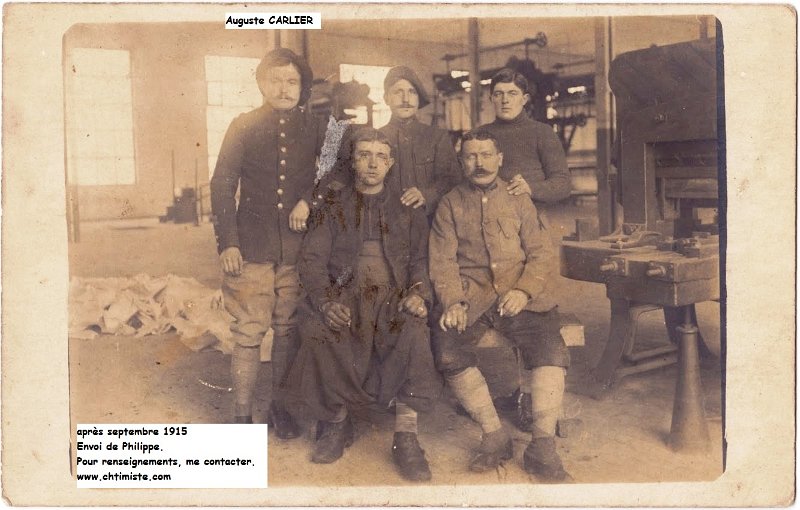 giessen8.jpg - Photo N° 8 : Augustin CARLIER, prisonnier du 25 septembre 1915 au 24 janvier 1919 à Defrolz mais venant de Giessen. Il était au 16 bataillon de Chasseurs à pieds. Les photos ont été prises en captivité - Il a son grade de caporal reçu 5 jours avant d’être prisonnier. 