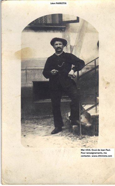 PARROTIN leon2.JPG - Léon PARROTIN, 101e régiment d'infanterie territoriale, prisonnier à Frise en octobre 1914 - Interné au camp de Langensalza.