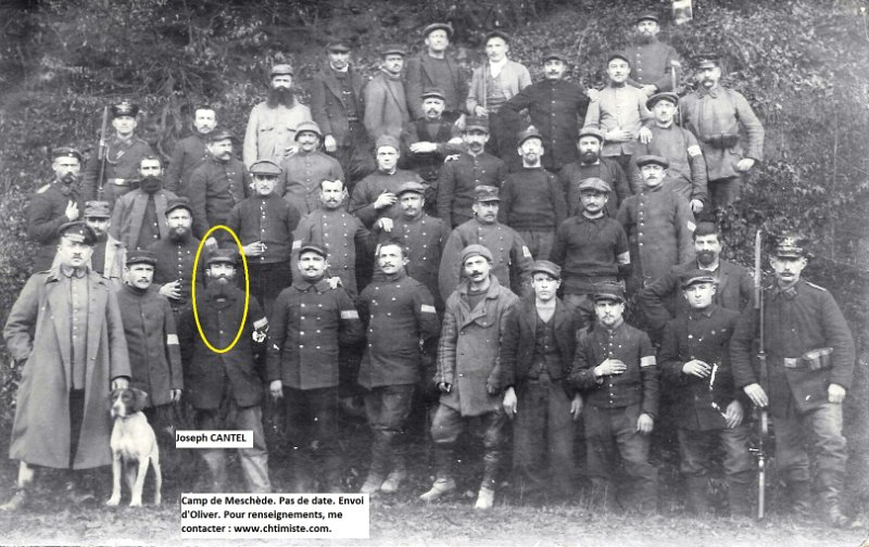 meschede22a.jpg - Photo N° 22 recto : Joseph CANTEL du 329ème régiment d'infanterie, prisonnier à Meschède à partir de décembre 1914