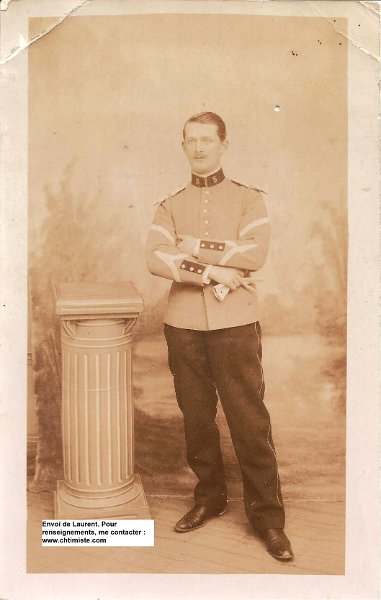 5eRCC Marchal1.jpg - Henri MARCHAL (MARDAL ?) maréchal-des-logis-fourrier du 2ème escadron du 5ème régiment de chasseurs à cheval - Carte envoyée en 1908 à Mr et Mme DUROUY, notaire à Melay (52)
