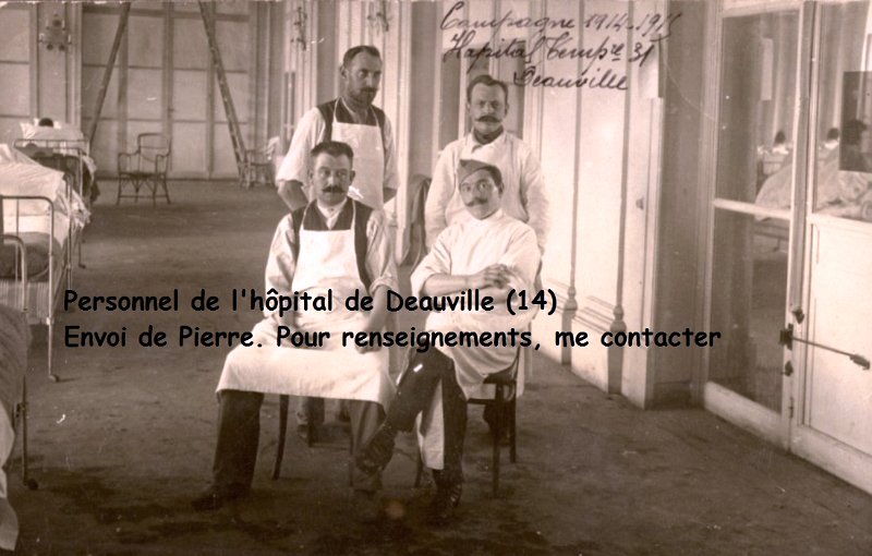 Deauville7.jpg - Photo N° 7 : Hôpital de Deauville, les médecins, 1915.