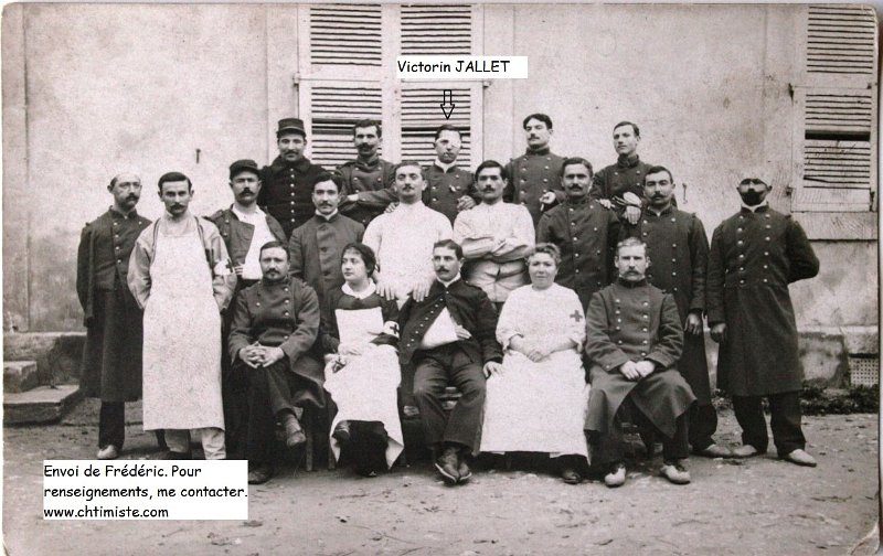 Montpellier4.jpg - Photo N° 4 : Victorin JALLET après blessure à l’œil à Lunéville fin août 1914. La convalescence a eu lieu à Montpellier (sans certitude pour la localisation de ou des hôpitaux où ont été pris ces 4 clichés).
