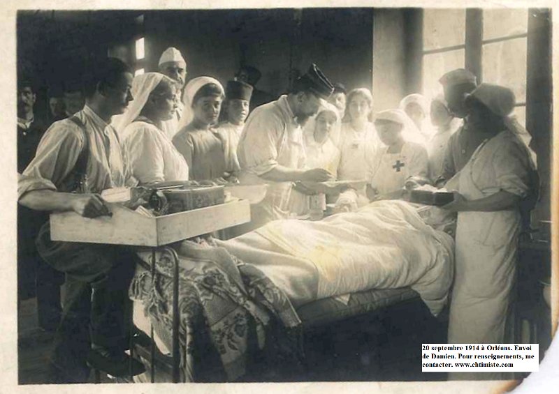 Orléans2a.png - Photo N° 2a : 20 septembre 1914 à Orléans. Hôpital temporaire n° 42 à Orléans (45)