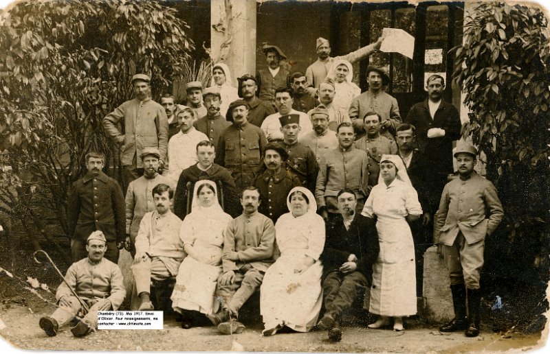 Chambery7a.jpg - Photo N° 7 recto : Carte envoyée de Chambéry, hôpital 113, le 3 mai 1917