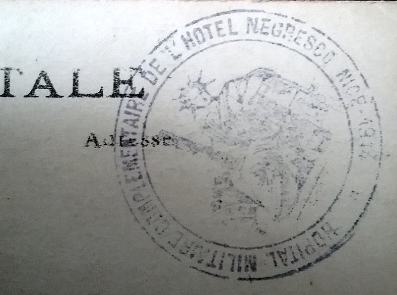 Nice18b.jpg - Photo N° 18 verso : Hôtel Negresco de Nice transformé en hôpital militaire - 1914.