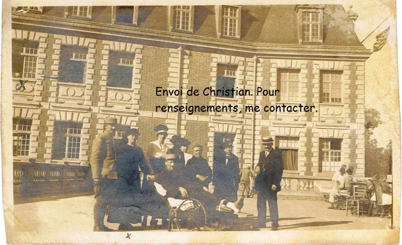 Neuilly sur Seine 2.jpg - Photo N° 2 : Elève-pilote Eugène Rebière hospitalisé à l'hôpital américain de Neuilly-sur-Seine après une chute d'avion le 21 janvier 1918 