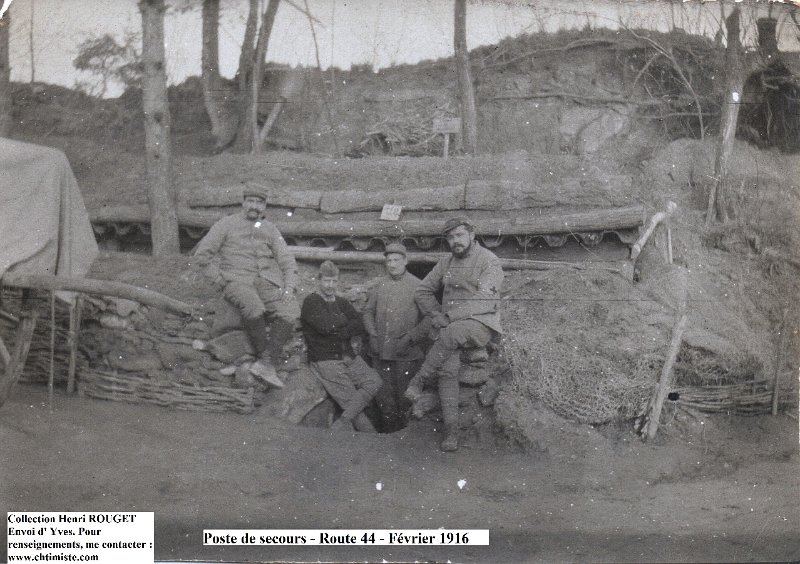 21.jpg - 21 : Collection d'Henri ROUGET du 204e régiment d'infanterie - Poste de secours - Route 44 - Février 1916