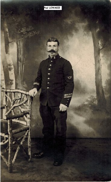 1eRIT LOWAGIE.jpg - Paul LOWAGIE caporal au 1e régiment d'infanterie territoriale - Fait prisonnier en septembre 1914.