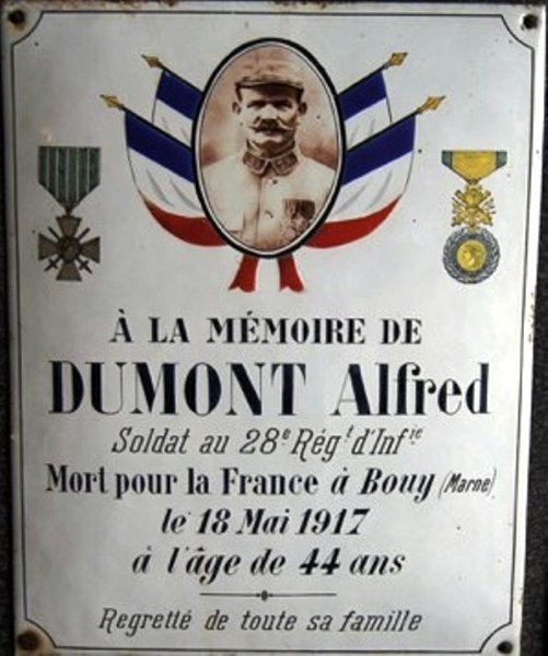 28eRI DUMONT.jpg - DUMONT Alfred du 28e régiment d'infanterie territoriale - Merci à  "  famillederaeve-arobase-hotmail.fr  "