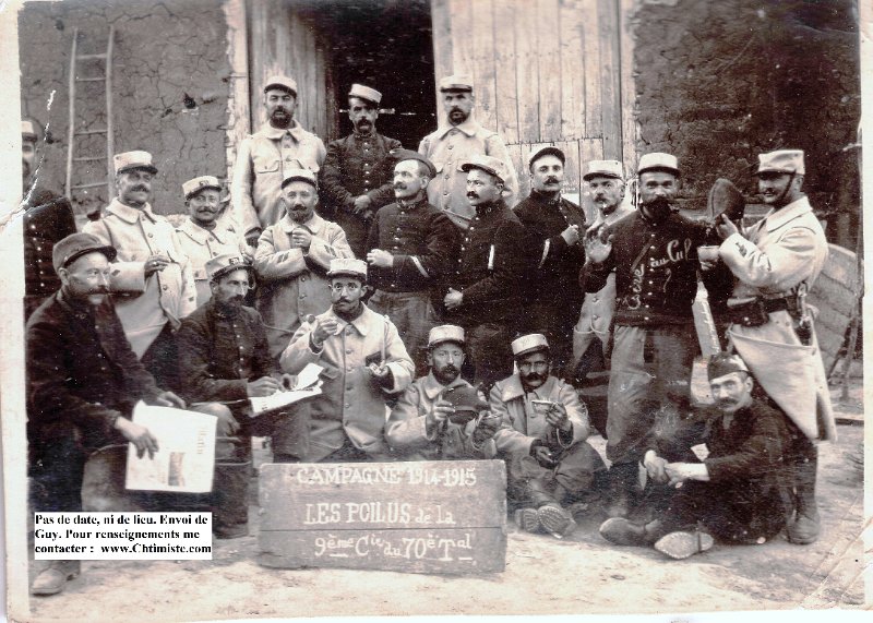 regimentterritorial70 6.jpg - Photo N° 6 : Les poilus de la 9e compagnie du 70e régiment d'infanterie territoriale