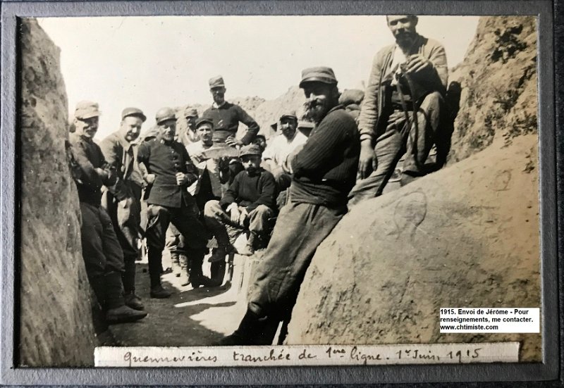 4.jpg - 4 : Quennevières : Tranchée de 1ère ligne - 1er juin 1915 - 87e régiment d'infanterie territoriale