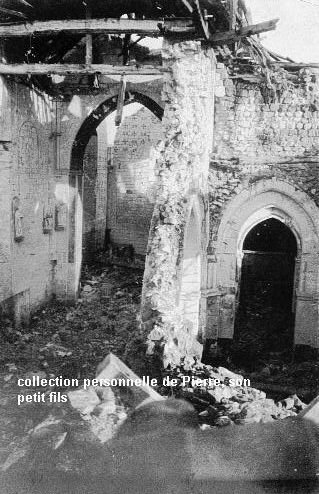31- Curlu Eglise en ruines.jpg - Photo GARNIER N° 32 : Curlu Eglise en ruines