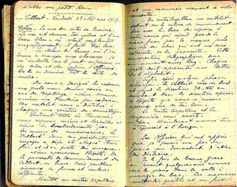 Titre : Carnets de guerre du soldat Pierre BEAU, 176e et 287e rgiment d'infanterie - Description : Journal de guerre du soldat Pierre BEAU