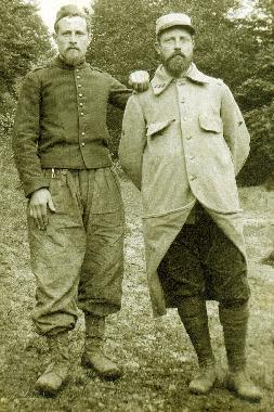 Description : Description : Description : Description : 1915 - Géry et Adolphe près d'Ablonville -  Meuse